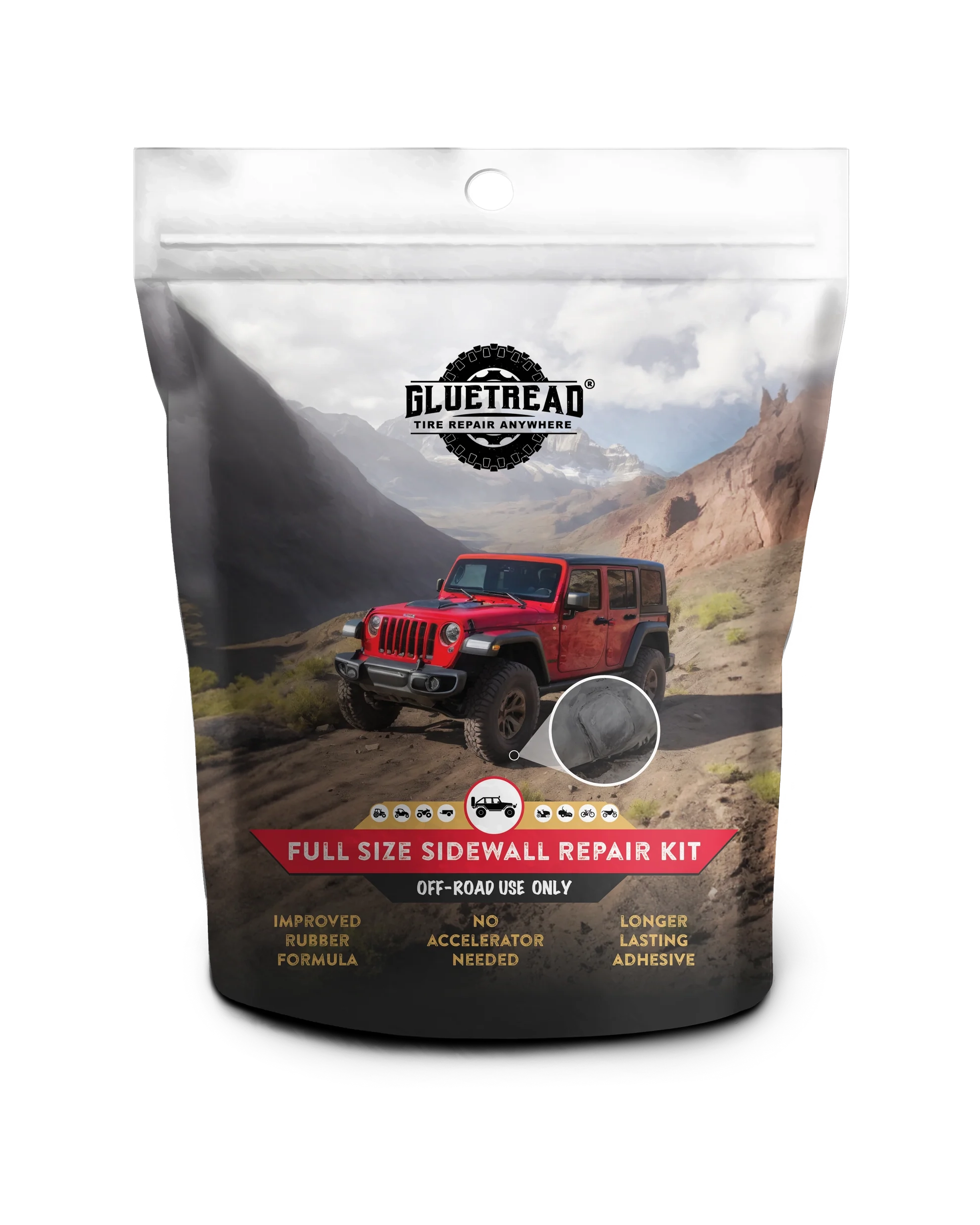 GlueTread 4x4 Sidewall Repair Kit